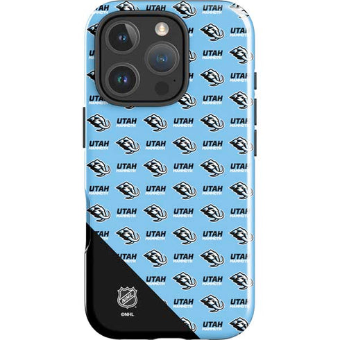 NHL Utah Mammoth Logo Pattern iPhone 16 Pro Max Impact Case